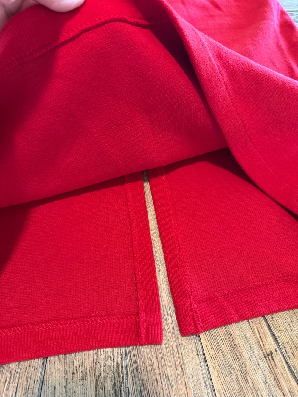 Vintage Gabrielle Red Cotton Sweater Knit Column Skirt L Made USA 1990’s - Picture 3 of 10